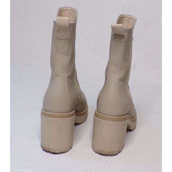 NEROGIARDINI Heeled Leather Chelsea Boot Booties Beige Khaki 9 - Picture 6 of 13